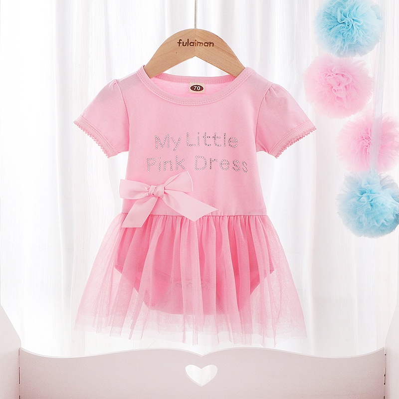 Thời Trang Trẻ Em Váy Bé Gái Nơ tutu Nơ Lưới akku