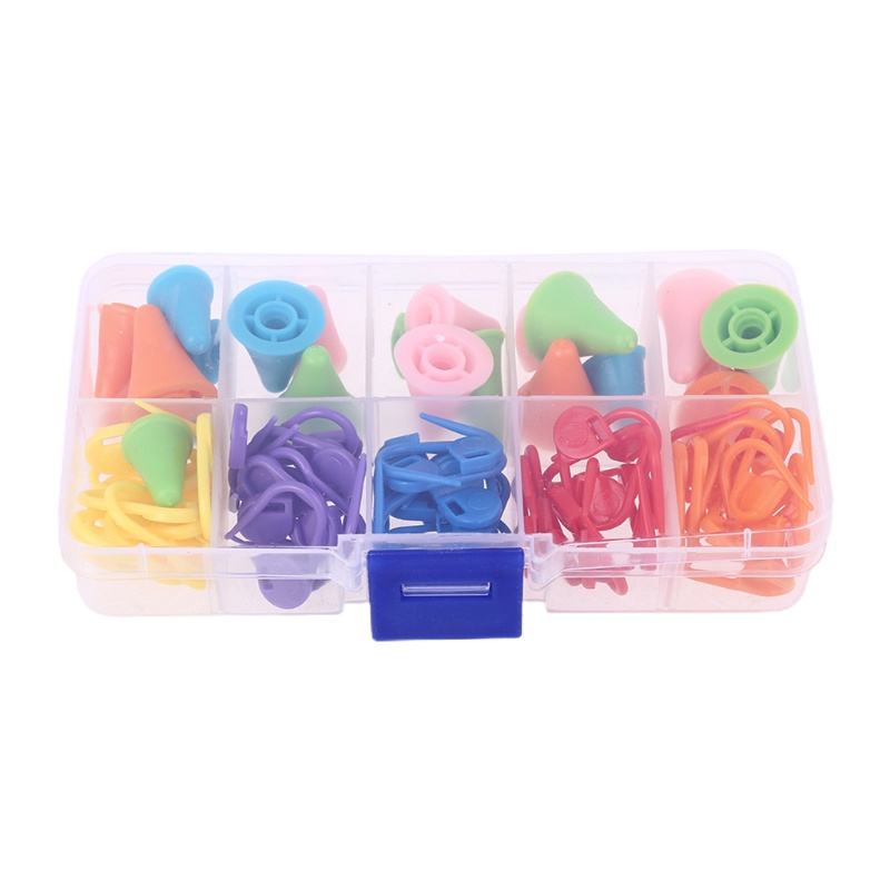 Bộ 60 Miếng Đánh Dấu + 20 Nút Chặn 2 Kích Cỡ Cho Đan Len