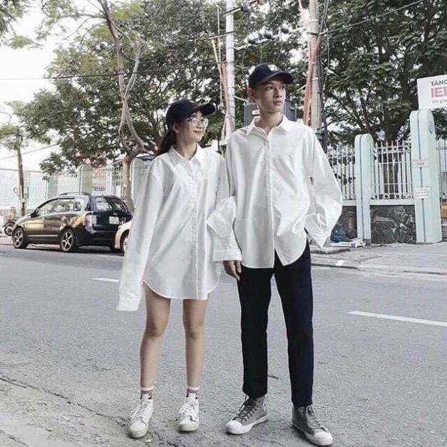 [BIG SALE] Áo sơ mi tay dài phom rộng unisex 2 size cho cả nam và nữ [ HOT ] | BigBuy360 - bigbuy360.vn