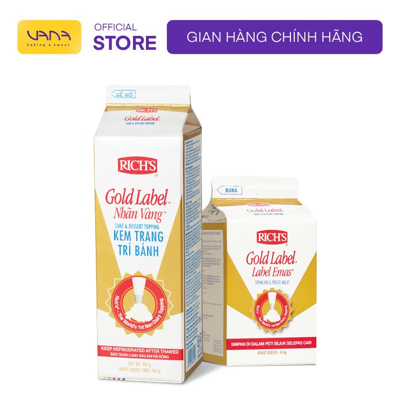 [CHỈ SHIP NỘI THÀNH HÀ NỘI] Kem TOPPING GOLD LABEL 454G ship nhanh