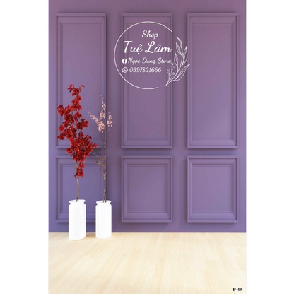 Phông Nền Chụp Ảnh và Livestream Màu Tím 3D 5D Cao Cấp