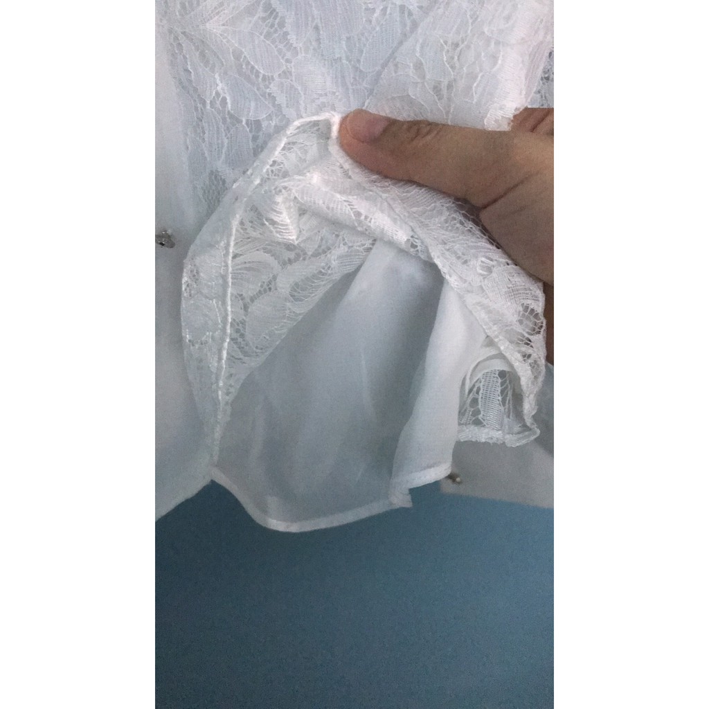 SM Ren trắng bèo cổ Elise