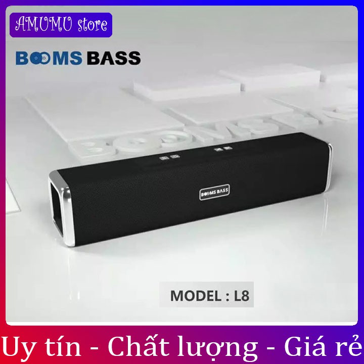 Loa Bluetooth Bass Mạnh Bombass L8, Loa Bluetooth Mini Sang Trọng [video quay thật]