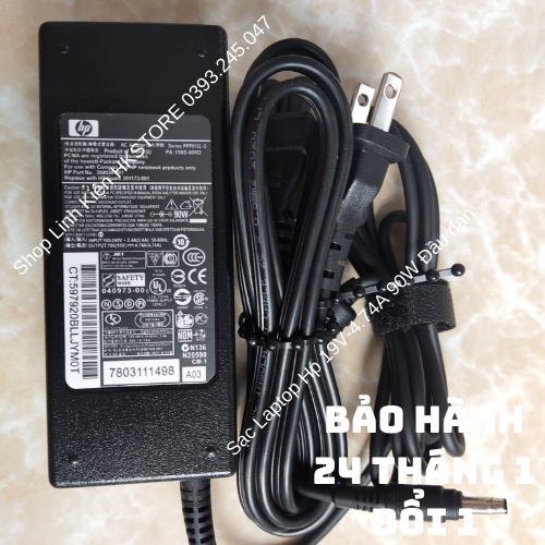 Sạc Laptop Hp 19V-4.74A 90W Đầu đạn HP Compaq 6535s 6535b nw8200 6520s 2167 5000 2169 6820s 6515 6720 6200 6700 6515