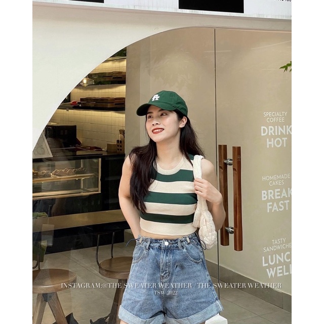 [Ảnh thật/Videp]Quần short jean tôn dáng rút chun eo phía hông xinh xắn Quần sooc bò Quảng Châu