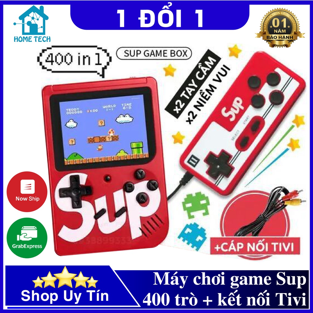 Máy chơi game 4 nút Sup 400 trò chơi vui nhộn, kết nối được với TV, chơi được 2 người, game tuổi thơ siêu hay