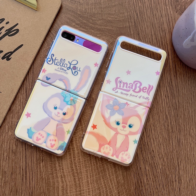Ốp Điện Thoại Mềm Họa Tiết Tai Thỏ Màu Xanh Dương Cho Samsung Galaxy Z Flip 1 2 3
