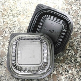 12 Hộp nhựa đế đen HT12 đựng bánh rau câu trung thu 9cm thôi nôi 50 hộp - Plastic box
