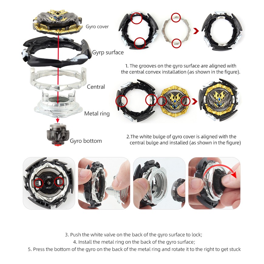 Con quay đồ chơi Beyblade Burst B180 Dynamite DB B184 LR