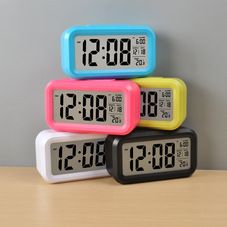 Đồng hồ điện tử để bàn màn hình led cảm biến đa chức năng, đồng hồ báo thức hiển thị nhiệt độ, lịch, thời gian, hẹn giờ