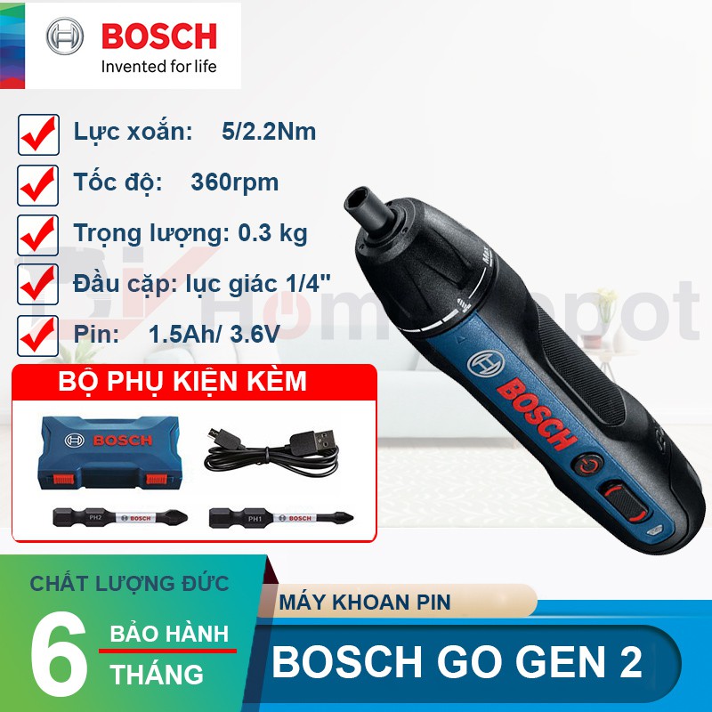 Máy vặn vít Bosch GO Gen II