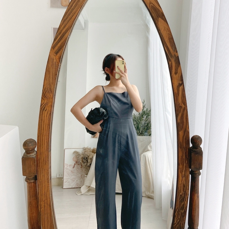 Quần yếm hai dây #5714 Freesize ( Đen/Ghi)
