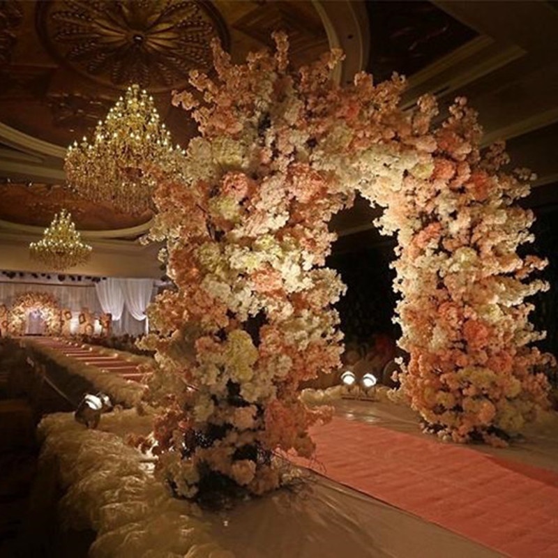 Hoa anh đào giả bằng lụa trang trí đám cưới 90cm