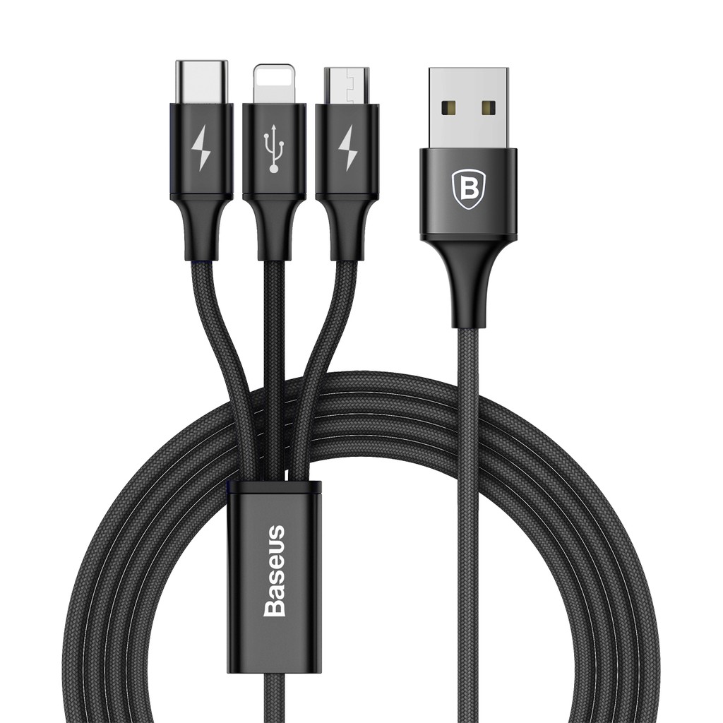 Cáp BASEUS Rapid Series 3 trong 1 sạc LIGHTNING