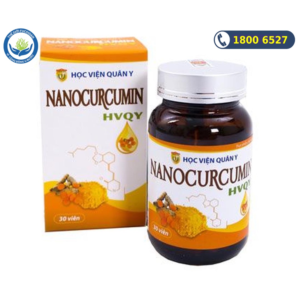 [Chính hãng] Viên uống Nano Curcumin Học Viện Quân Y (lọ 30 viên) - Tăng cường đề kháng, nâng cao thể trạng người u bướu