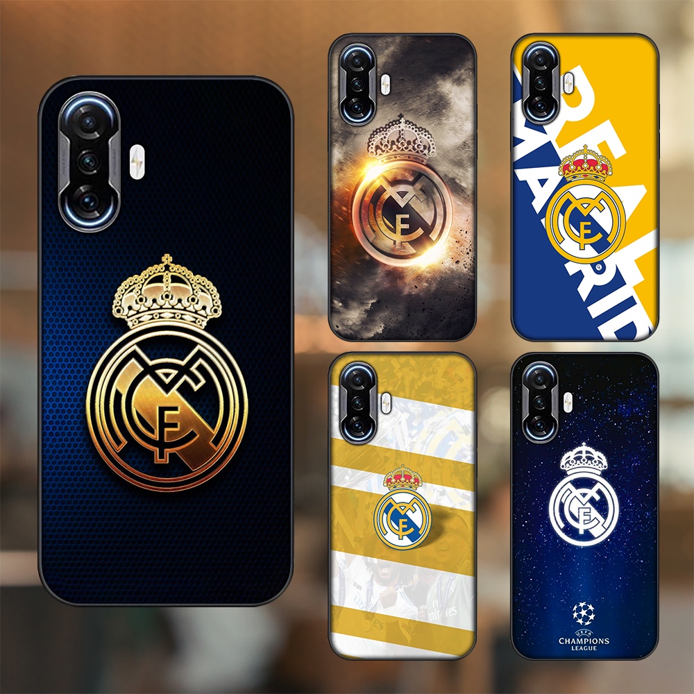 Ốp lưng Xiaomi K40 Gaming viền đen in hình Real Madrid