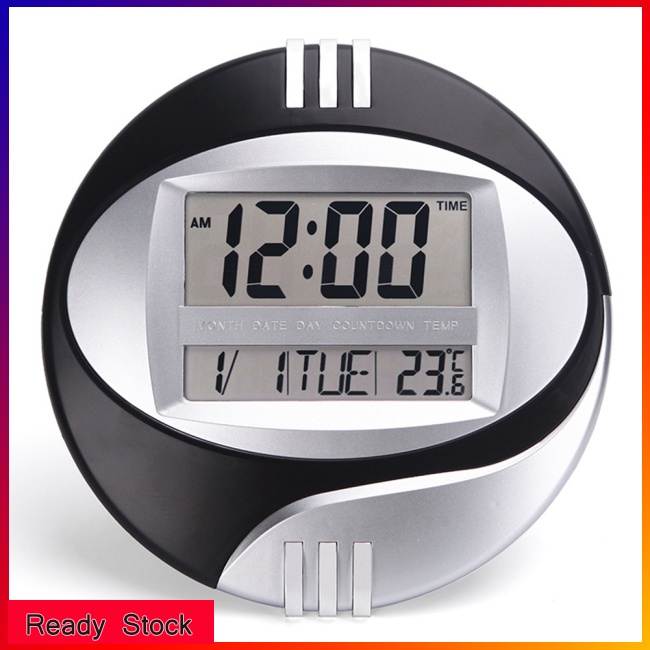 Đồng Hồ Điện Tử Treo Tường Có Màn Hình Lcd Tiện Dụng