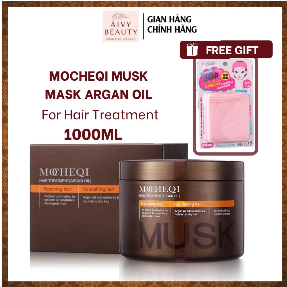 Hấp Dầu Phục Hồi  Hư Tổn MOCHEQI MUSK Mask Argan Oil 1000ML