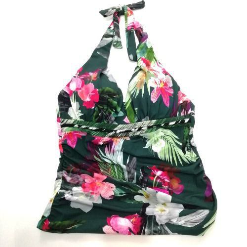 Đồ bơi nữ La Blanca cổ yếm xanh lá in hoa LB8KD84 ( TH8926 )