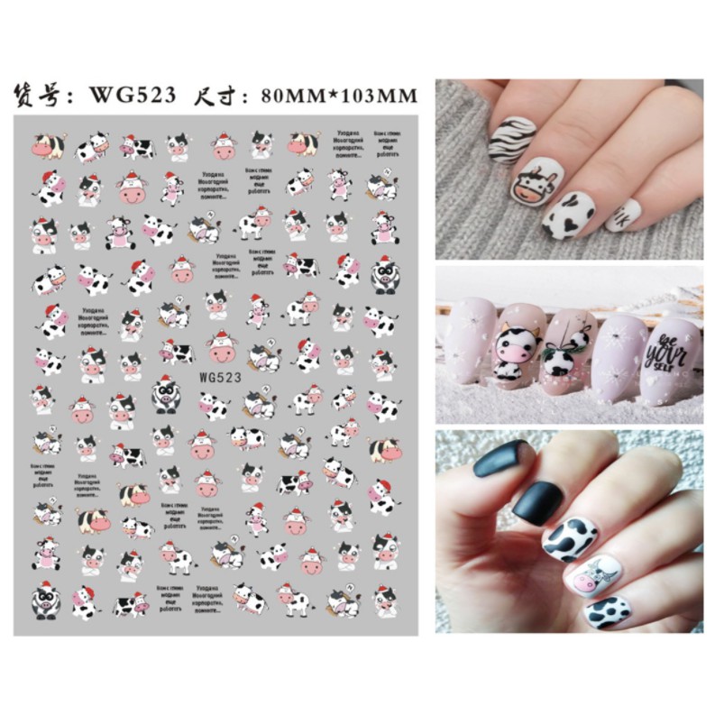 Sticker dán móng hoạt hình đáng yêu