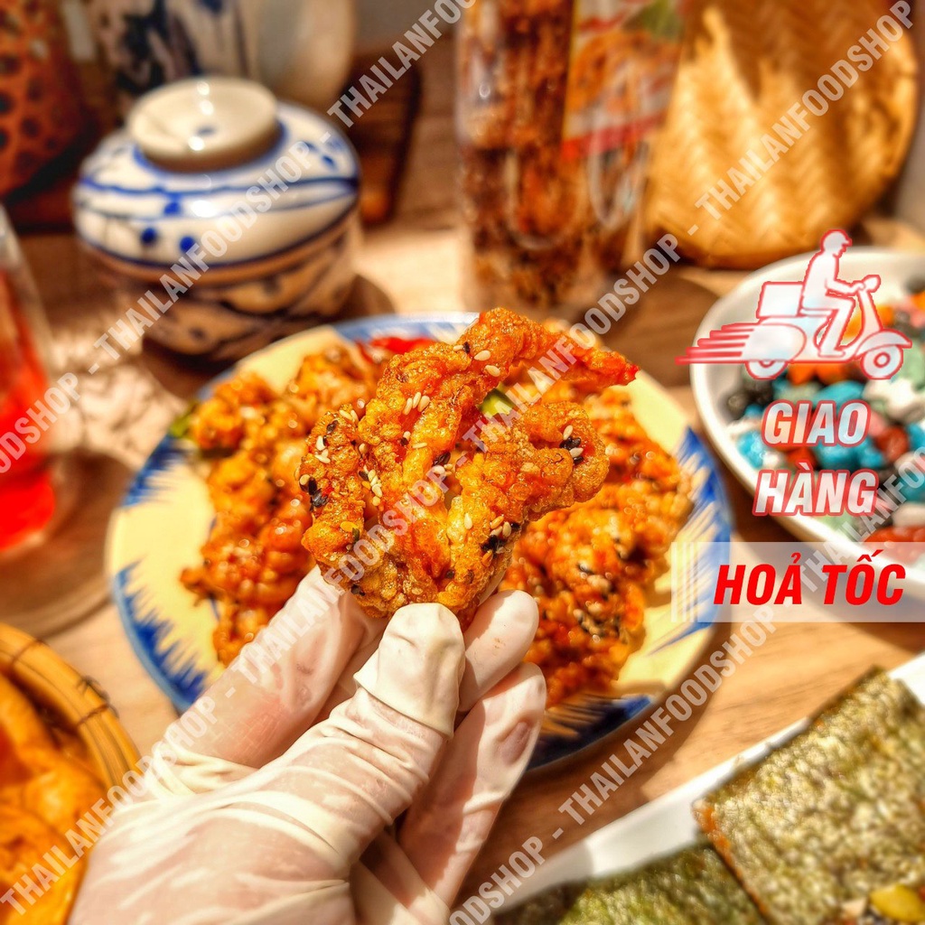 Chân Gà Rút Xương Sấy Giòn Sốt Chanh Dây Lon 250Gram - Ăn Liền