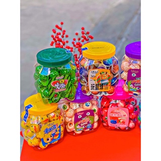 Kẹo Dẻo Có Nhân . Con Mắt,Trái Đất,Quả Đào,Dưa Hấu, Con Vịt