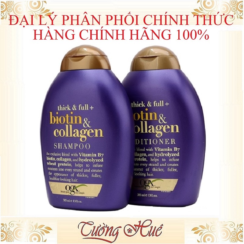 Dầu xả OGX Biotin &amp; Collagen Thick &amp; Full - 385ml