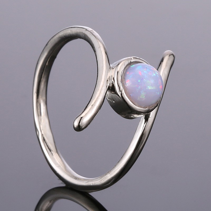 Nhẫn Opal Claddagh Màu Bạc 10 Màu