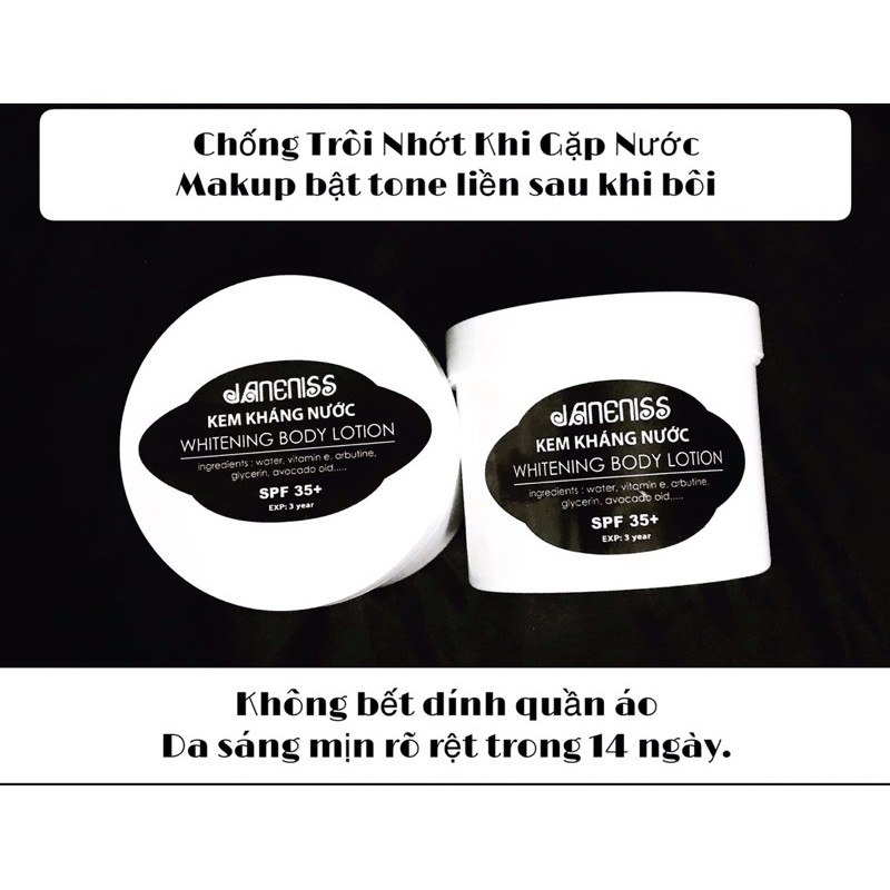[Tăng Tẩy Tế Bào Chết| 1000g] Body Kem Tem Đen Cấy Trắng Kháng Nước Janeniss | BigBuy360 - bigbuy360.vn