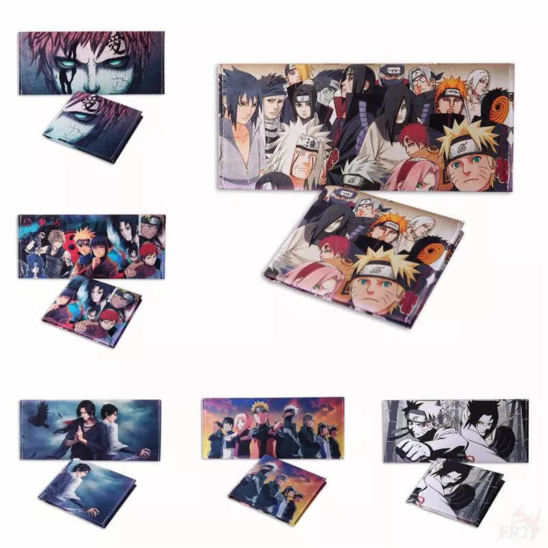 Ví cầm tay canvas họa tiết hoạt hình Naruto cho mọi giới tính và độ tuổi 6 kiểu tùy chọn