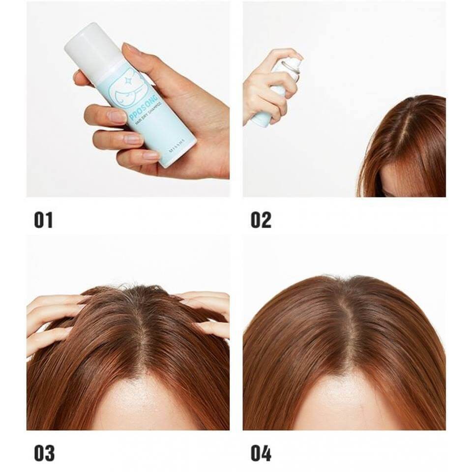 Dầu gội khô tiện dụng Missha Pposong Hair Dry Shampoo 50ml