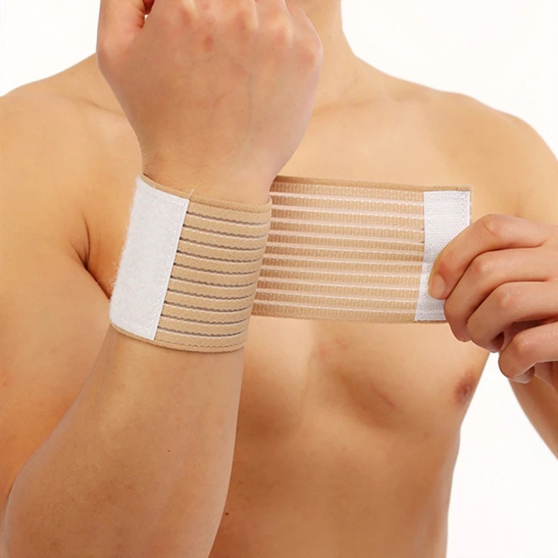 1 Băng Quấn Cổ Tay Co Giãn Bằng Cotton Dùng Tập Thể Thao / Tennis / Thể Hình