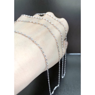 Dây chuyền nữ hình lá me nhuyễn khắc máy xi bạch kim -Bạc cao cấp 925 xi bạch kim