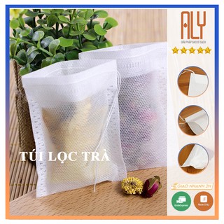 Túi lọc trà bằng vải không dệt, túi lọc trà dây rút tiện lợi combo 100c size 6x8