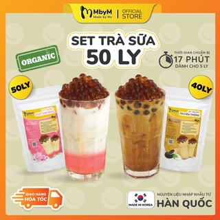 Set trà sữa tự pha 40 - 50 ly tại nhà 17 phút, nguyên liệu nhập khẩu quốc tế, MbyM set tự làm an toàn ngon hơn quán