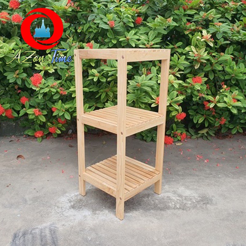 [GỖ TỰ NHIÊN] Kệ Gỗ Vuông Có Nan, Loại 2 Tầng, Loại 3 Tầng, Loại 4 Tầng, Loại 5 Tầng, Kệ Đầu Giường