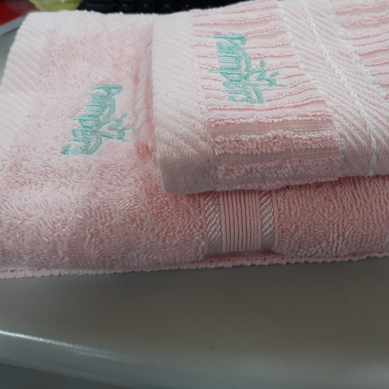 Bộ 2 khăn Cotton thêu logo Pampers