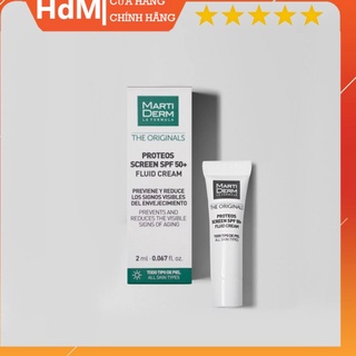 Mini 2ml - kem chống nắng martiderm proteos screen spf50+ - xứng danh kcn “hoàn hảo”