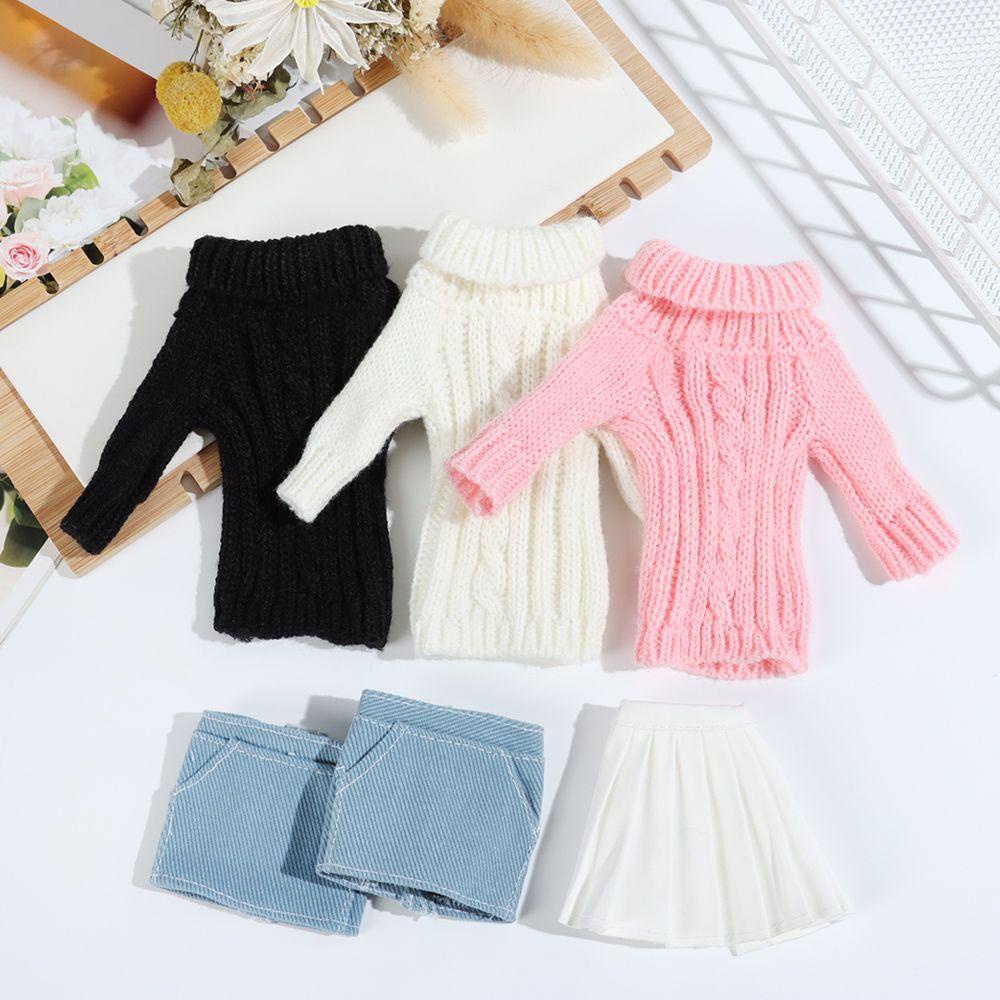 1 Bộ Áo Sweater Dệt Kim Thủ Công Mini Dùng Làm Quà Tặng Cho Búp Bê
