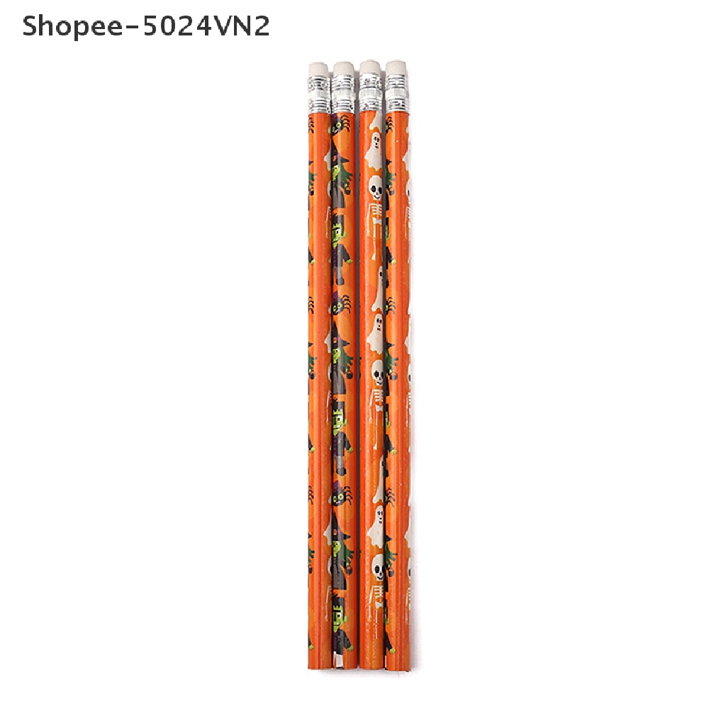 Set 10 Bút Chì Họa Tiết Halloween Thân Thiện Với Môi Trường