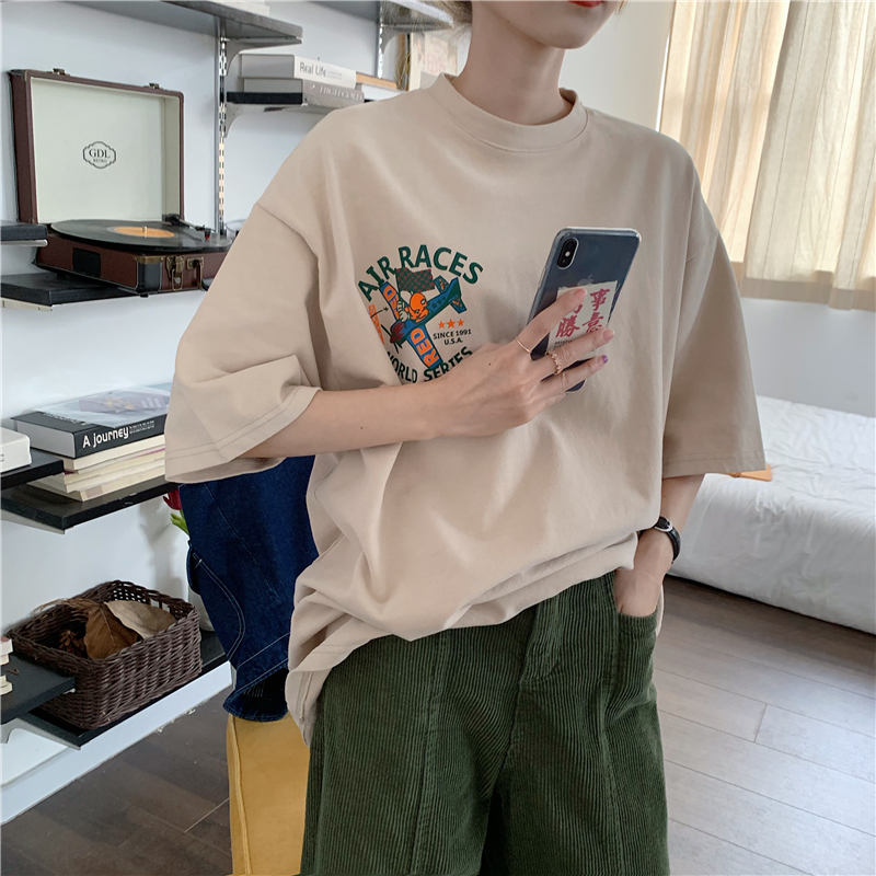 Áo Thun In Hình Hoạt Hình Phong Cách Hàn Quốc Trẻ Trung