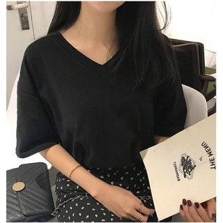 Áo thun tay ngắn cổ tim basic [ATH02]
