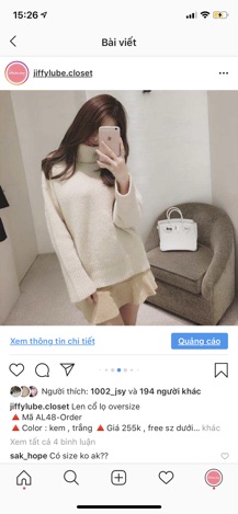[ORDER] Áo len cổ lọ