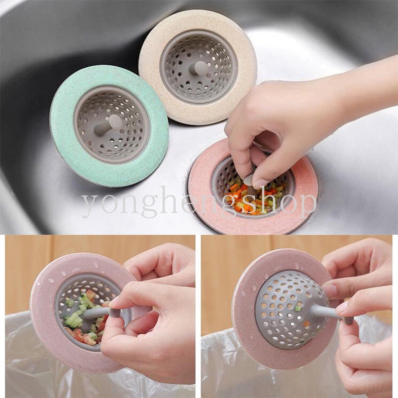 Nắp Silicone Lọc Rác Chống Tắc Nghẽn Ống Thoát Nước Nhà Tắm/Nhà Bếp