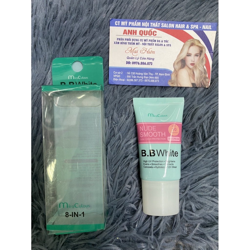 KEM NỀN MIRA CULOUS BB WHITE NUDE SMOOTH 8 IN 1 20ML