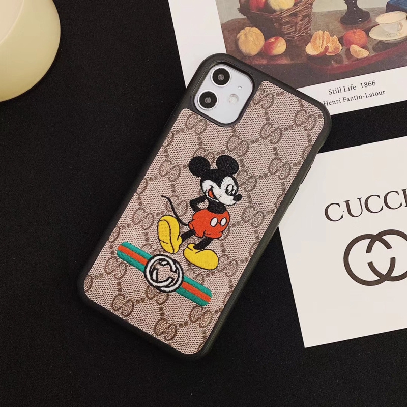 Gucci GUCCI Bao da điện thoại thêu hình hoạt hình Disney cho iPhone11