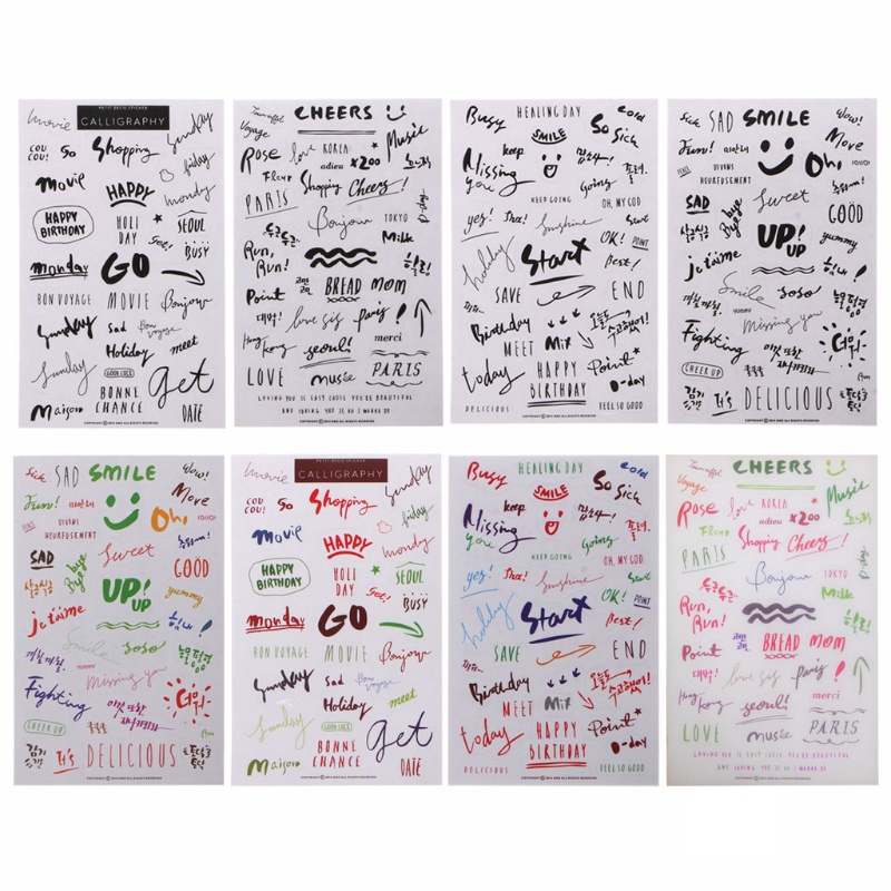 Sổ Tay DIY Họa Tiết Chữ Tiếng Anh Độc Đáo