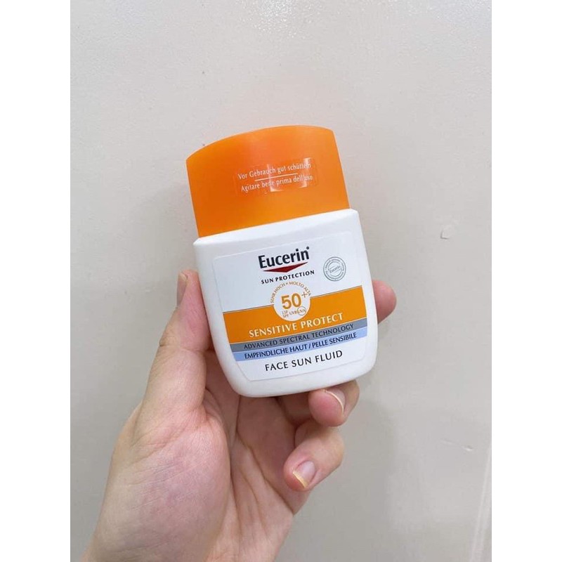 Kem chống nắng Eucerin Sun Fluid Sensitive Protect SPF 50+