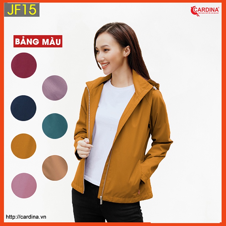 Áo JACKET nữ CARDINA chất gió chipu cao cấp 2 lớp chống nước kiểu dáng trẻ trung JF