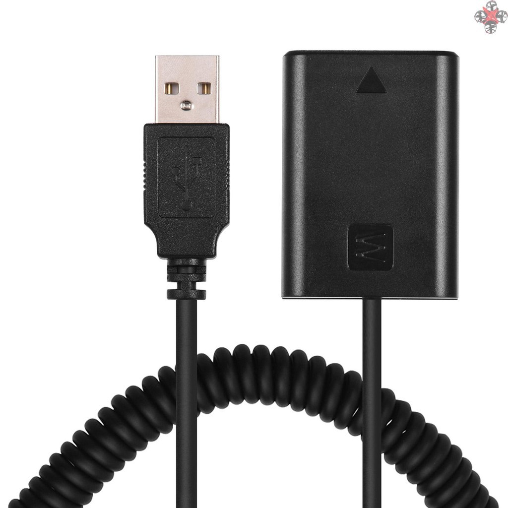 Pin giả có cáp lò xo Andoer 5V USB NP-FW50 cho camera Sony A7 A7II A7R A7S A7RII A7SII A6000 A5000 A3000 NEX5 NEX3 I